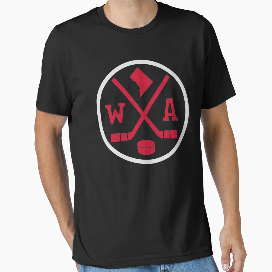 Washington Hockey Emblem Dc T-Shirt - Novelty Apparel for Adults - T-Shirt, Sweatshirt, Hoodie