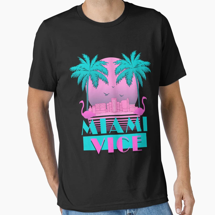 Miami Vice 80S T-Shirt - Aesthetic Graphic Unisex - T-Shirt, Sweatshirt, Hoodie