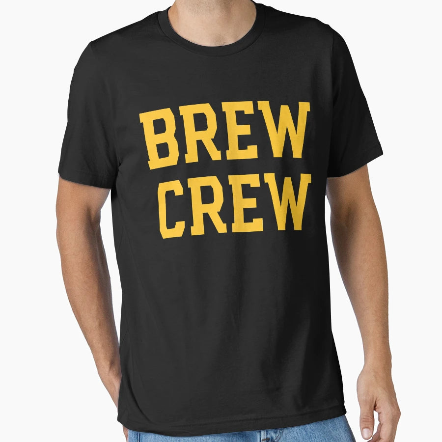 Brew Crew Navy T-Shirt - Fun Novelty Design Unisex - T-Shirt, Sweatshirt, Hoodie