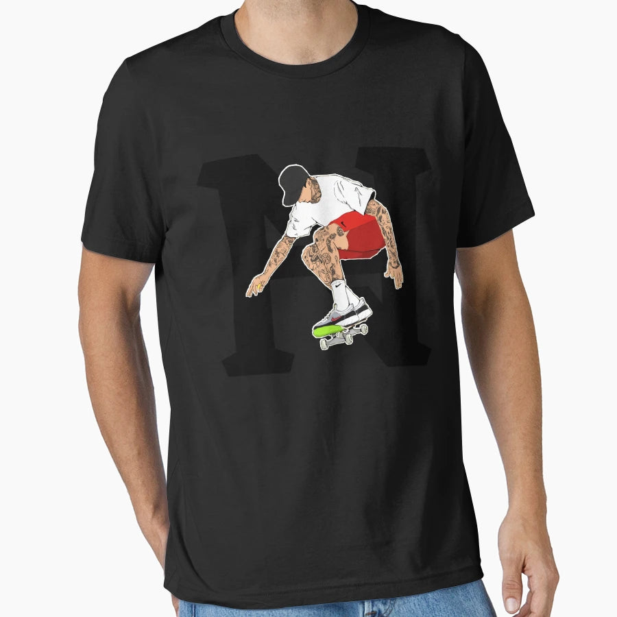 Nyjah Huston Stickes T-Shirt - Custom Art Print Men Women - T-Shirt, Sweatshirt, Hoodie