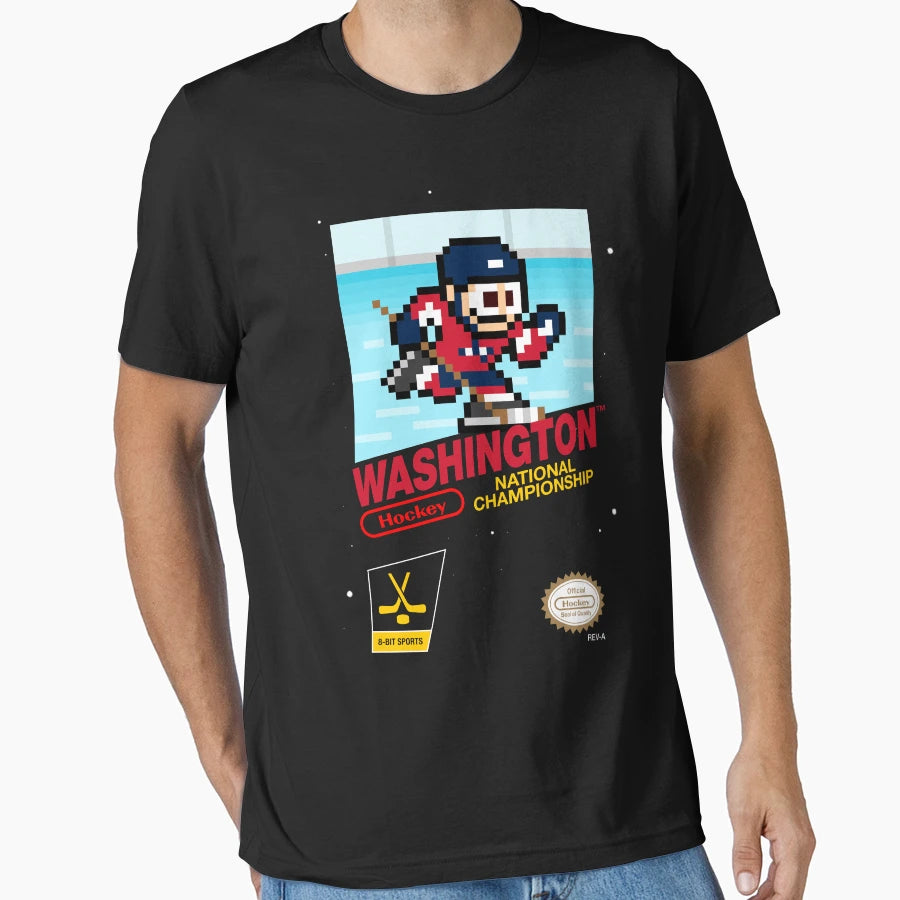 Washington Capitals 8 Bit Pixel Art T-Shirt - Aesthetic Graphic Unisex - T-Shirt, Sweatshirt, Hoodie
