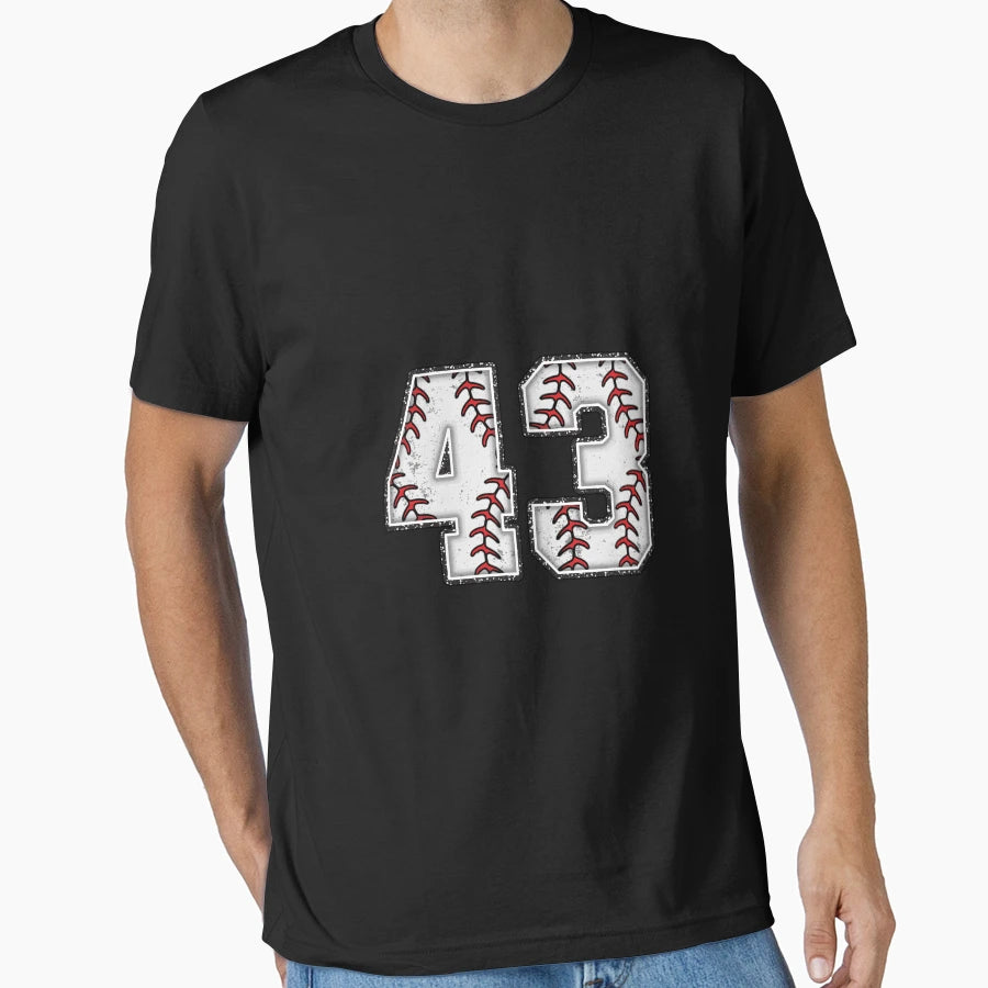 Baseball Number 43 T-Shirt - Streetwear Style Unisex - T-Shirt, Sweatshirt, Hoodie
