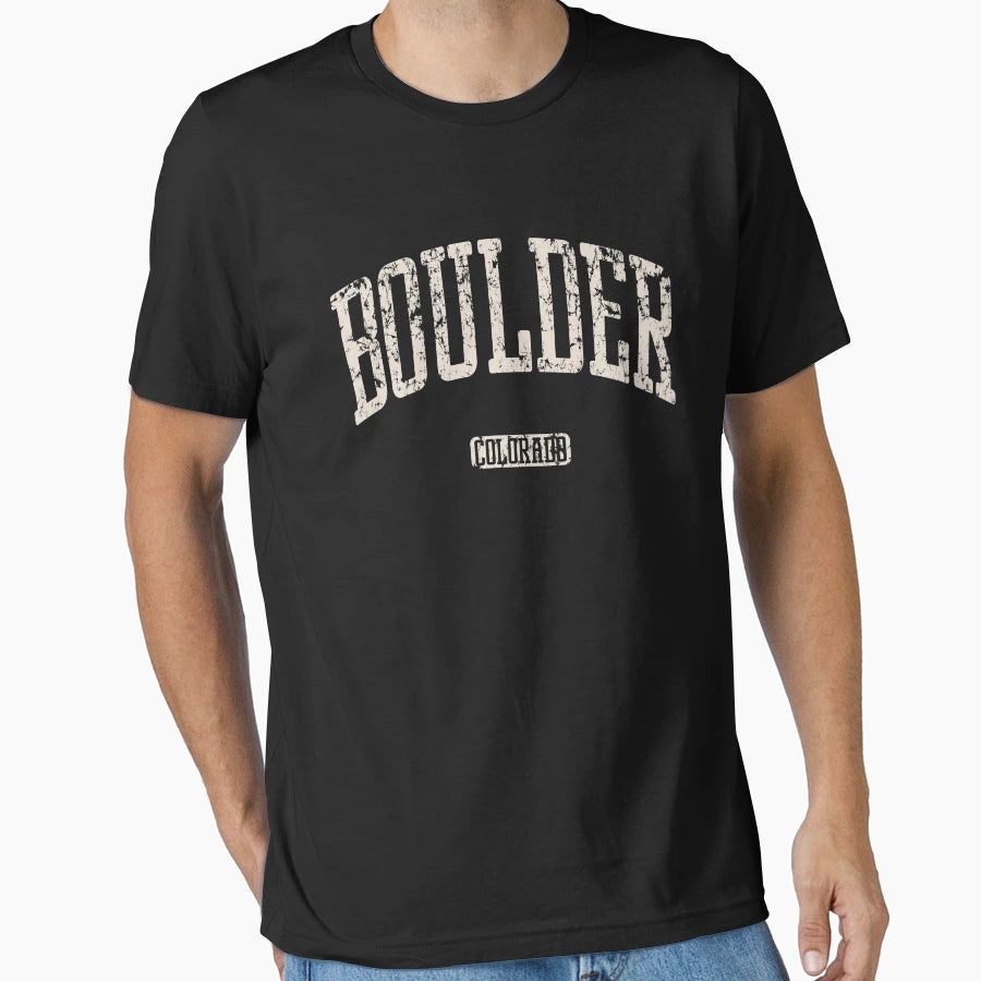 Boulder Colorado T-Shirt - Minimalist Print Men Women - T-Shirt, Sweatshirt, Hoodie