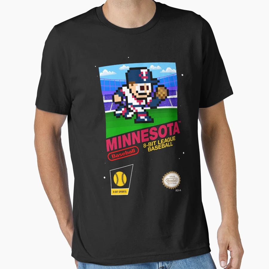 Minnesota 8 Bit Videogame Cart T-Shirt - Unique Graphic for Adults - T-Shirt, Sweatshirt, Hoodie