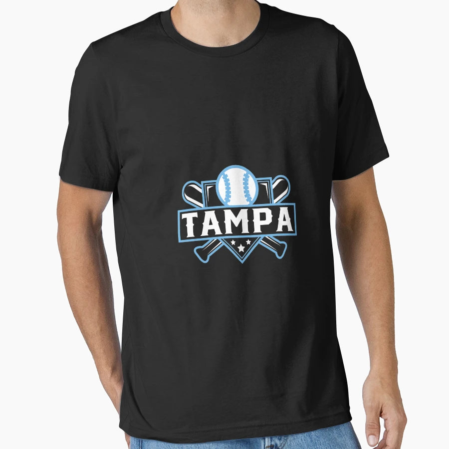 Tampa Bay Baseball Home Plate Crossed T-Shirt - Aesthetic Graphic Unisex - T-Shirt, Sweatshirt, Hoodie