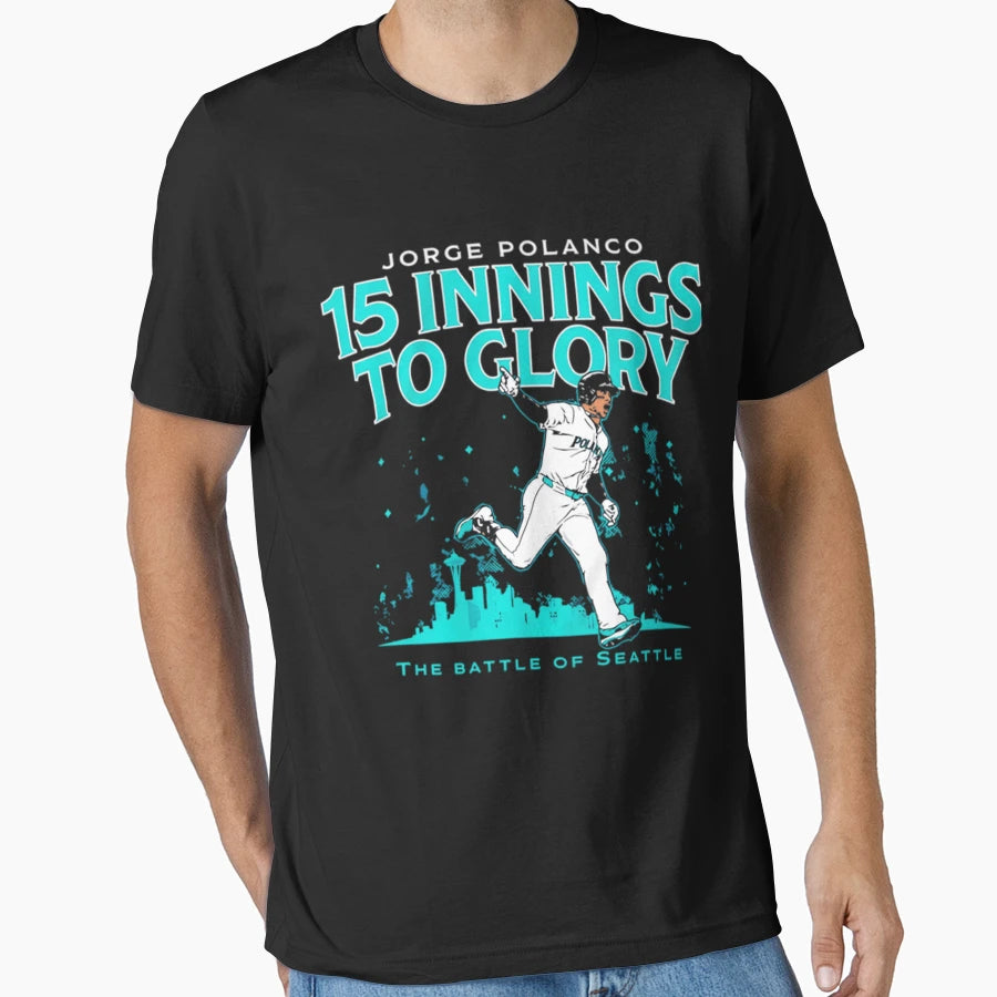Jorge Polanco 15 Innings To Glory T-Shirt - Custom Art Print for Adults - T-Shirt, Sweatshirt, Hoodie