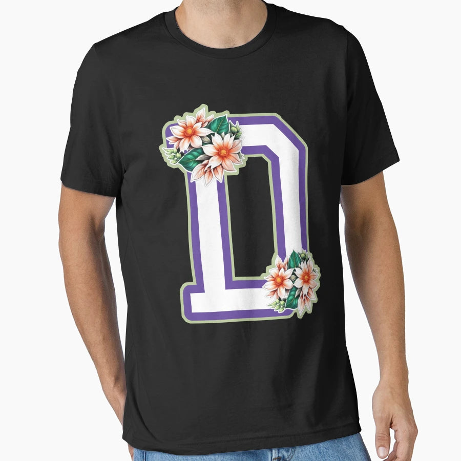 D Initial Letter T-Shirt - Fun Novelty Design Men Women - T-Shirt, Sweatshirt, Hoodie