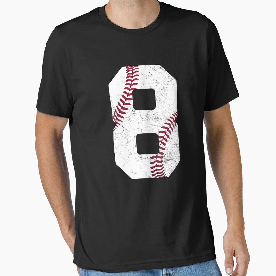 8Th Birthday Gift 8 Years Old Baseball T-Shirt - Aesthetic Graphic Unisex - T-Shirt, Sweatshirt, Hoodie