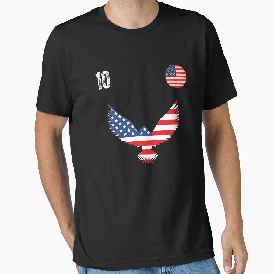 Usa Jersey Soccer Retro10 American T-Shirt - Minimalist Print Men Women - T-Shirt, Sweatshirt, Hoodie