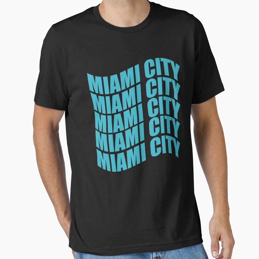 Miami City Blue 3 T-Shirt - Streetwear Style Unisex - T-Shirt, Sweatshirt, Hoodie