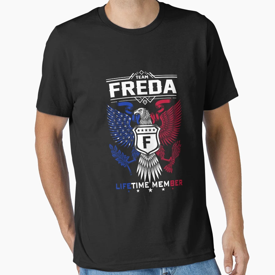 Freda Name Freda Eagle Lifetime T-Shirt - Casual Everyday Wear Unisex - T-Shirt, Sweatshirt, Hoodie
