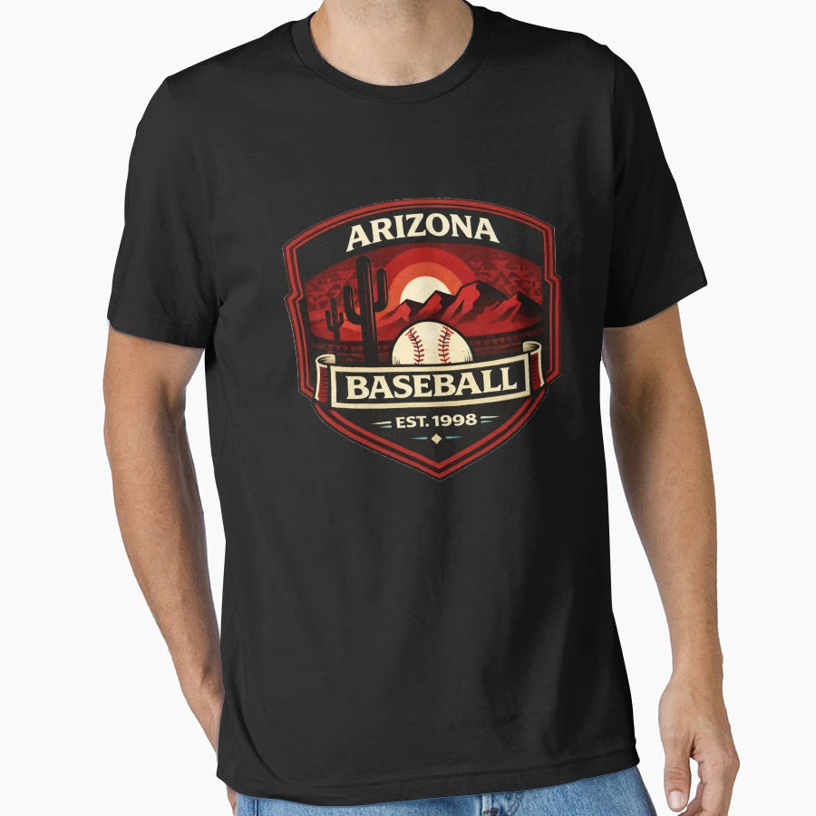 Arizona Baseball Badge Desert Est T-Shirt - Graphic Print for Adults - T-Shirt, Sweatshirt, Hoodie