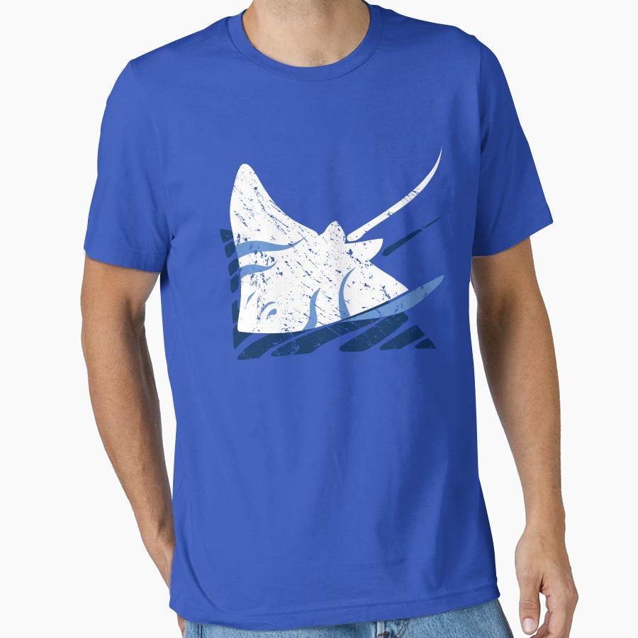 Blue Stingrays T-Shirt - Minimalist Print for Adults - T-Shirt, Sweatshirt, Hoodie