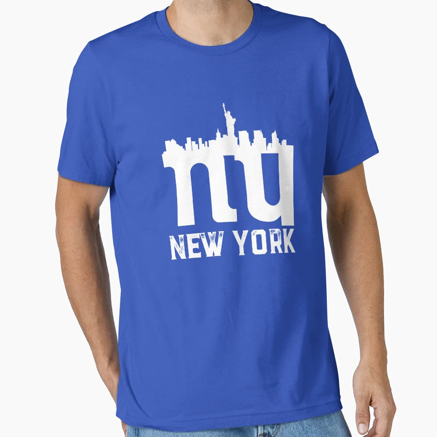 Logo New York Skyline Ny Football Team T-Shirt - Custom Art Print Unisex - T-Shirt, Sweatshirt, Hoodie