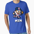 Minnesota 8 Bit Player Initials T-Shirt - Novelty Apparel Men Women - T-Shirt, Sweatshirt, Hoodie