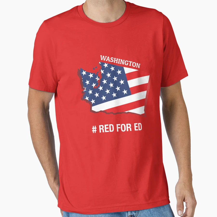 Red Ed Washington T-Shirt - Custom Art Print for Adults - T-Shirt, Sweatshirt, Hoodie
