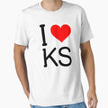 I Heart Kansas T-Shirt - Trendy Graphic for Adults - T-Shirt, Sweatshirt, Hoodie