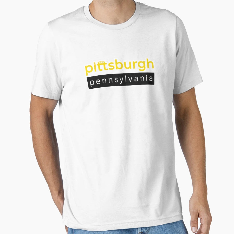Pittsburgh Pa Black And Yellow T-Shirt - Streetwear Style Unisex - T-Shirt, Sweatshirt, Hoodie
