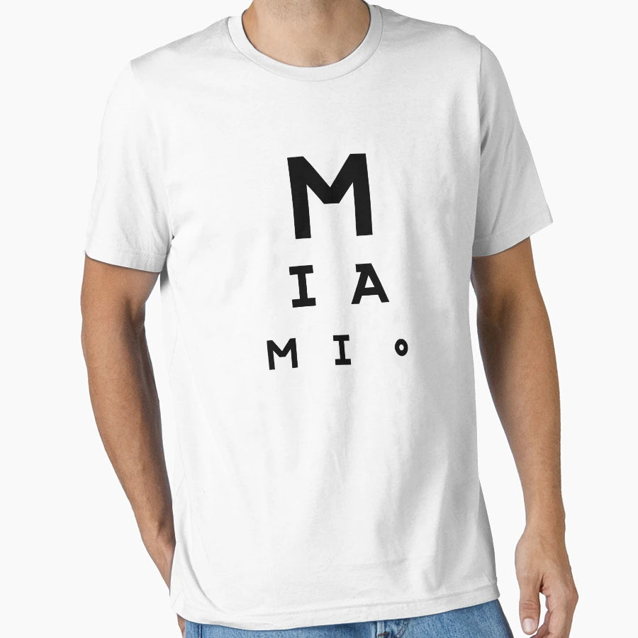 Miami Eye Test Chart T-Shirt - Custom Art Print Men Women - T-Shirt, Sweatshirt, Hoodie