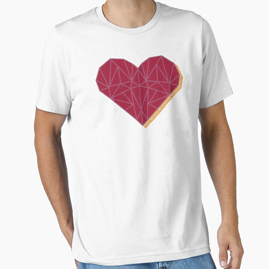 Red Heart T-Shirt - Aesthetic Graphic for Adults - T-Shirt, Sweatshirt, Hoodie