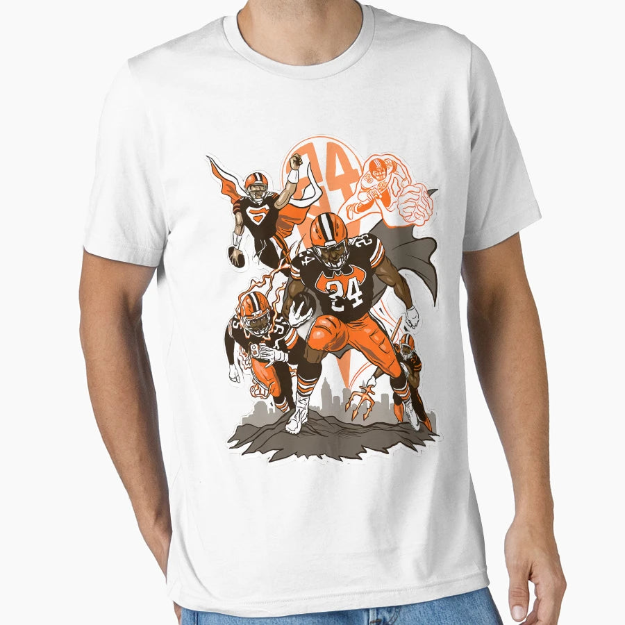 Nick Chubb Superhero T-Shirt - Graphic Print for Adults - T-Shirt, Sweatshirt, Hoodie
