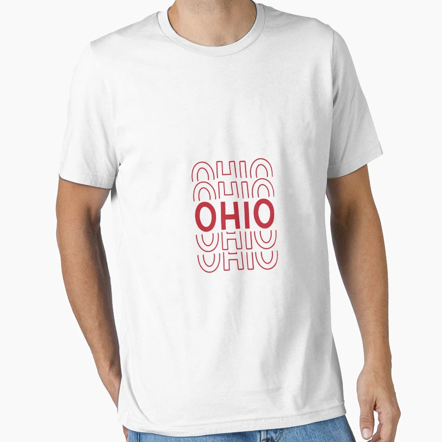 Ohio Stacked Letters T-Shirt - Novelty Apparel for Adults - T-Shirt, Sweatshirt, Hoodie