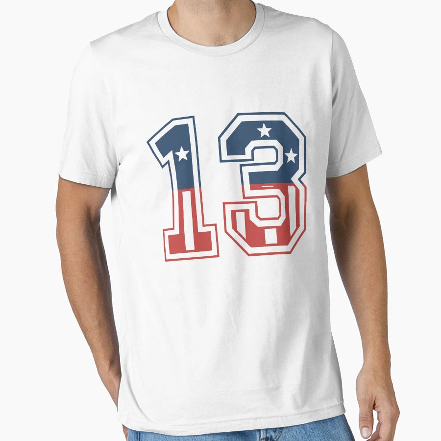 Number 13 Usa T-Shirt - Graphic Print for Adults - T-Shirt, Sweatshirt, Hoodie