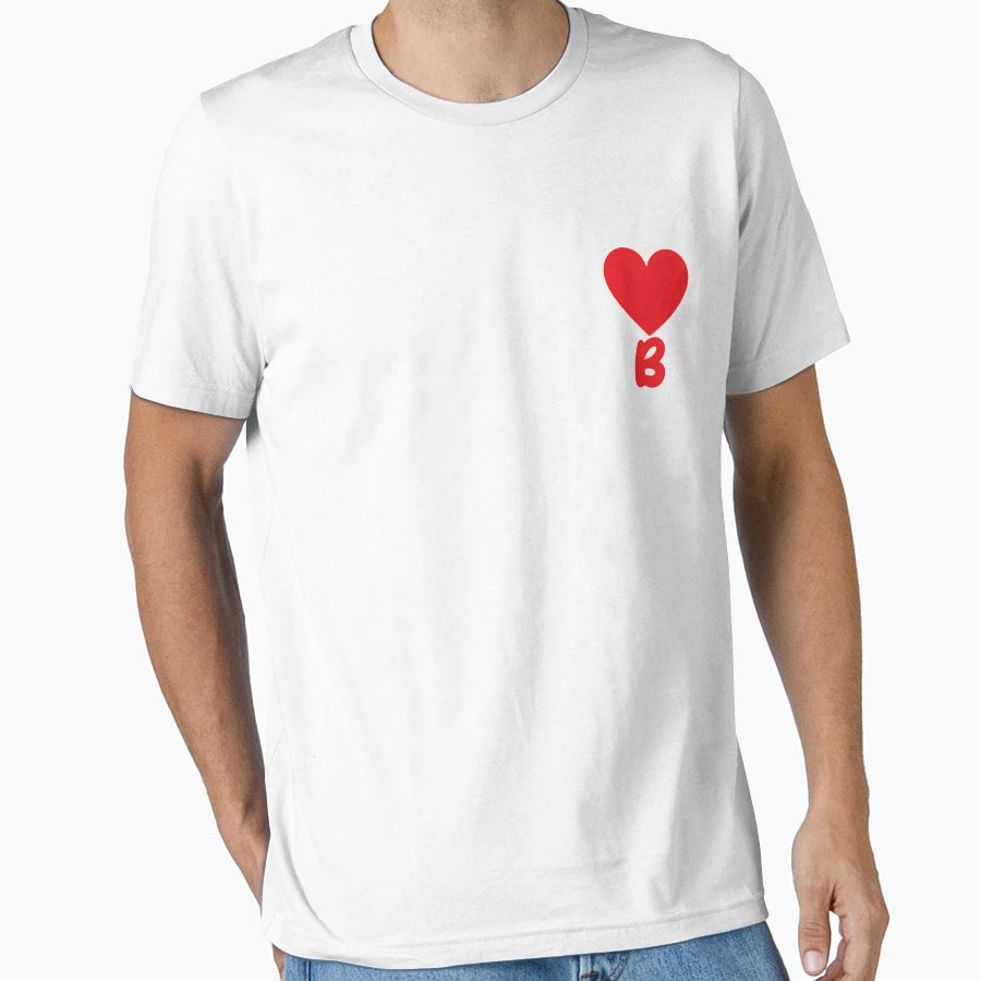 Love Alphabet Letter B T-Shirt - Graphic Print for Adults - T-Shirt, Sweatshirt, Hoodie