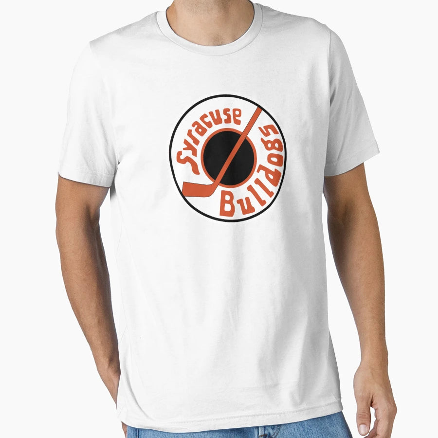 Syracuse Bulldogs Ice Hockey Team T-Shirt - Fun Novelty Design for Adults - T-Shirt, Sweatshirt, Hoodie