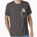 Bitcoin Pocket T-Shirt - Casual Everyday Wear Unisex - T-Shirt, Sweatshirt, Hoodie