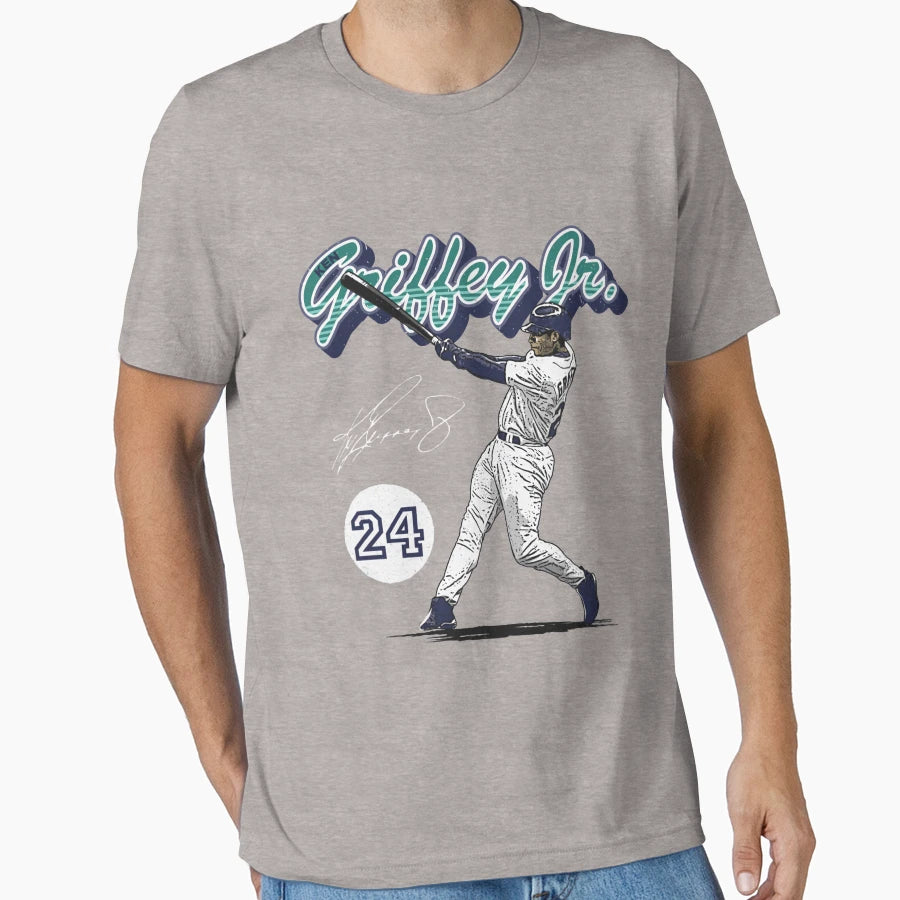 Ken Griffey Jr Script T-Shirt - Minimalist Print Unisex - T-Shirt, Sweatshirt, Hoodie