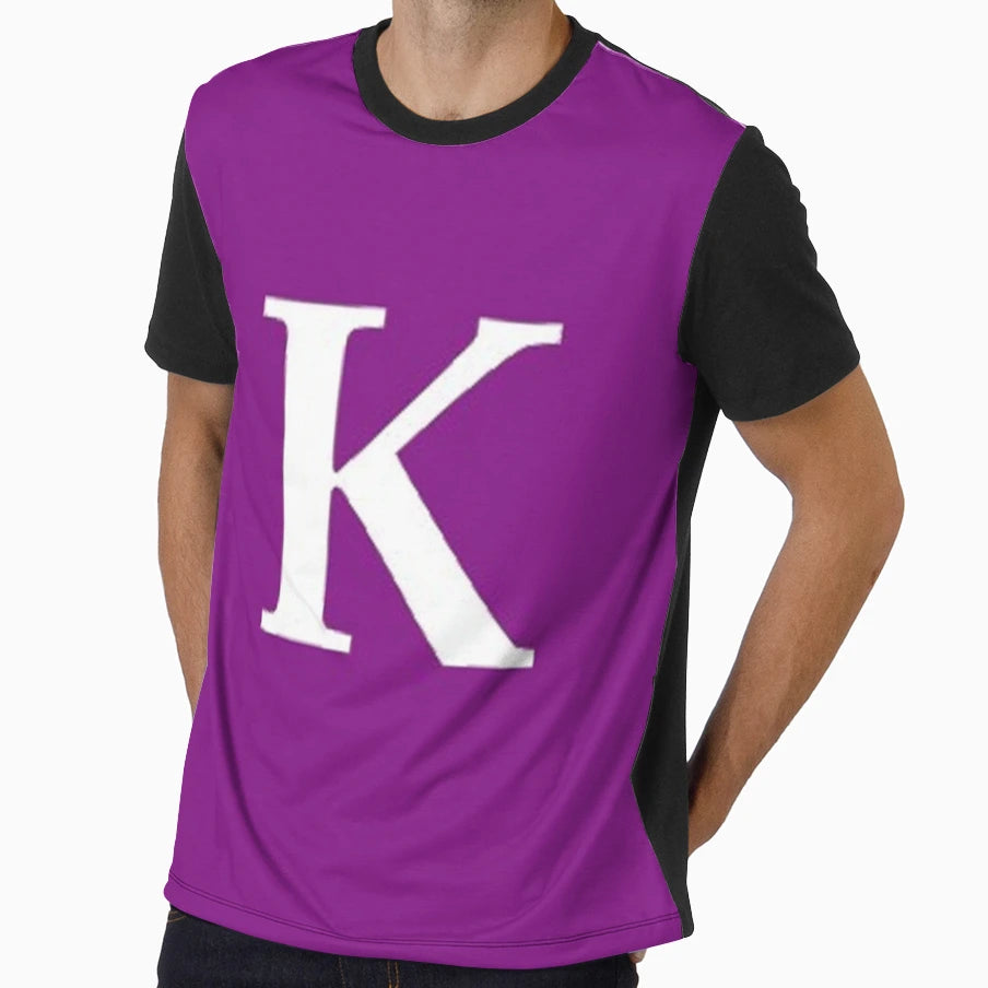 Letter K Purple T-Shirt - Casual Everyday Wear Unisex - T-Shirt, Sweatshirt, Hoodie