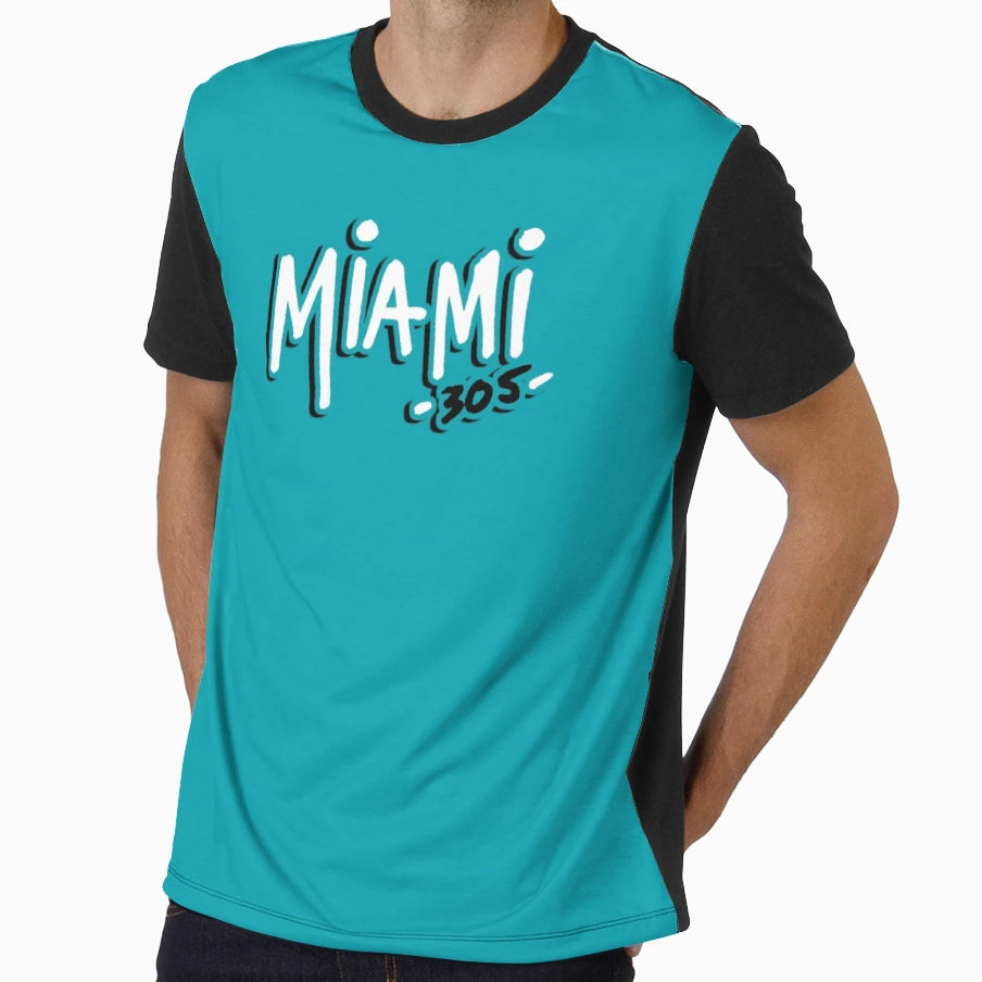Miami 305 Fish T-Shirt - Custom Art Print for Adults - T-Shirt, Sweatshirt, Hoodie