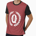 Rustic Red Monogram Letter Q T-Shirt - Streetwear Style Men Women - T-Shirt, Sweatshirt, Hoodie