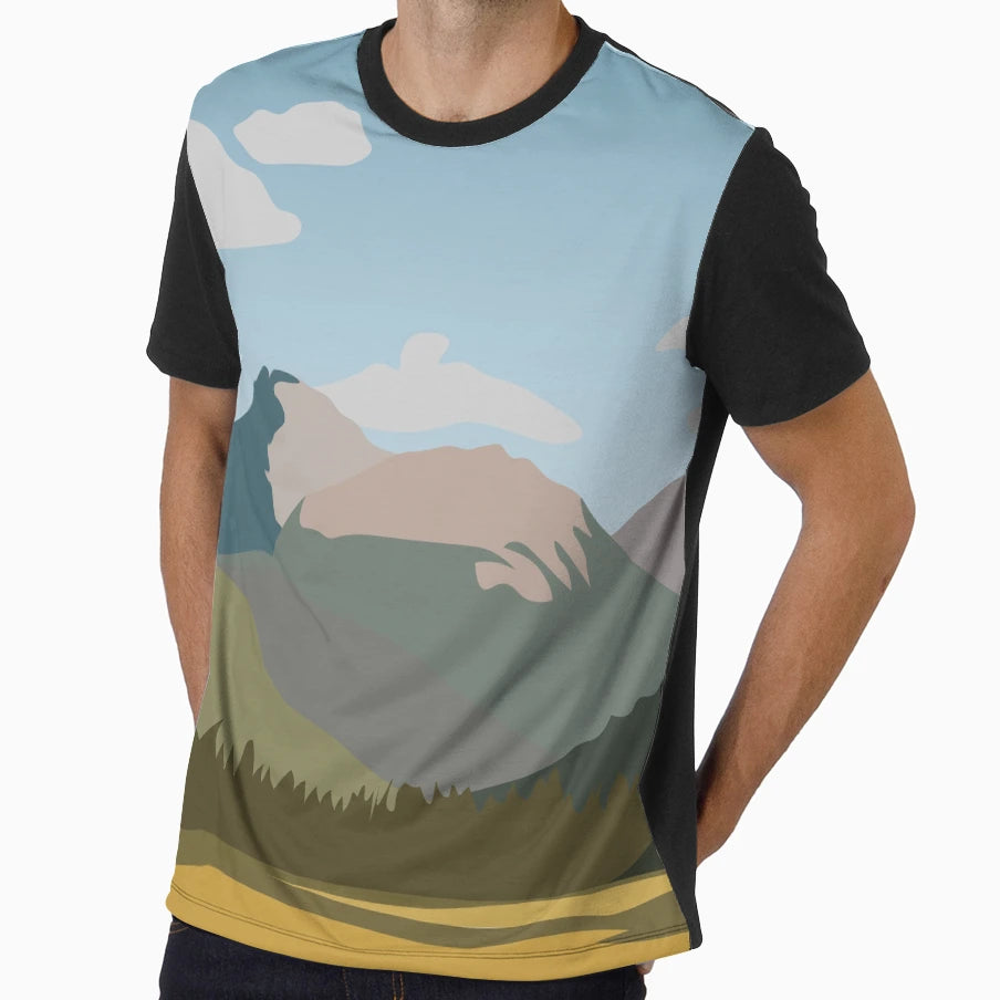 Plains Mountain Range T-Shirt - Unique Graphic Unisex - T-Shirt, Sweatshirt, Hoodie