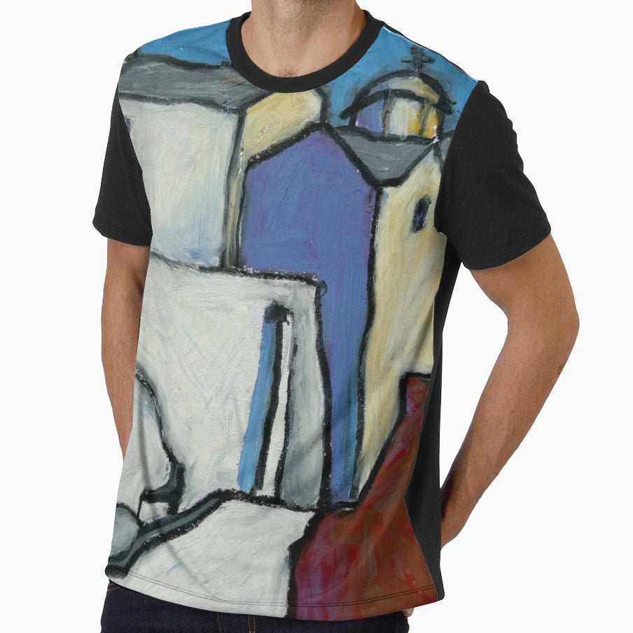 Urban Sketch Skopolos Island Greece T-Shirt - Streetwear Style Unisex - T-Shirt, Sweatshirt, Hoodie