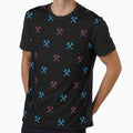 Hammers Repeat Pattern Claret And Blue T-Shirt - Trendy Graphic Men Women - T-Shirt, Sweatshirt, Hoodie