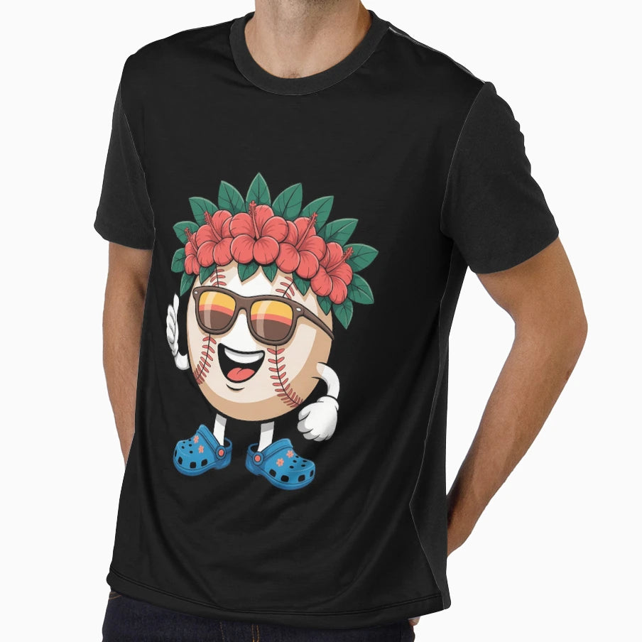 Hawaii Baseball Ball Hawaiian T-Shirt - Custom Art Print for Adults - T-Shirt, Sweatshirt, Hoodie