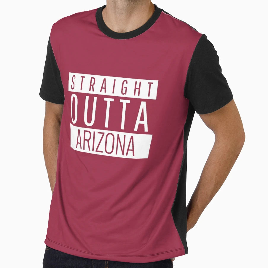 Straight Outta Arizona Football T-Shirt - Streetwear Style Unisex - T-Shirt, Sweatshirt, Hoodie