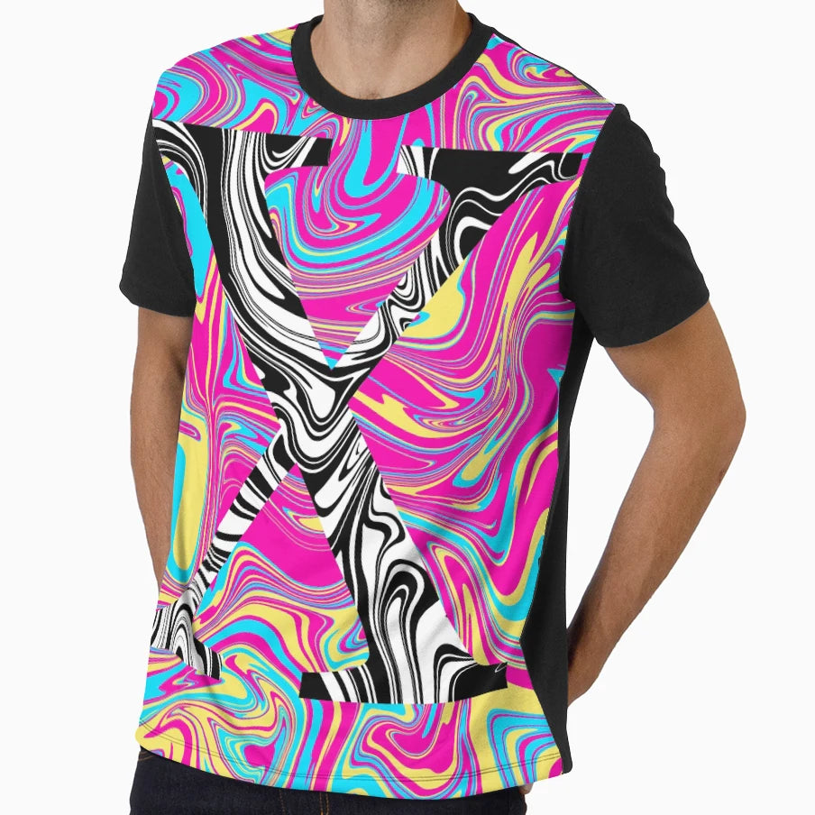 Psychedelic X T-Shirt - Aesthetic Graphic for Adults - T-Shirt, Sweatshirt, Hoodie