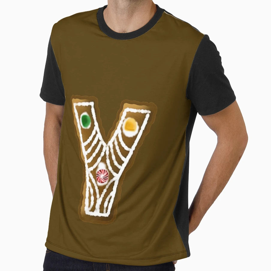 Y Monogram Gingerbread T-Shirt - Minimalist Print Unisex - T-Shirt, Sweatshirt, Hoodie