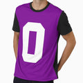 Number 0 Sports Purple T-Shirt - Streetwear Style for Adults - T-Shirt, Sweatshirt, Hoodie