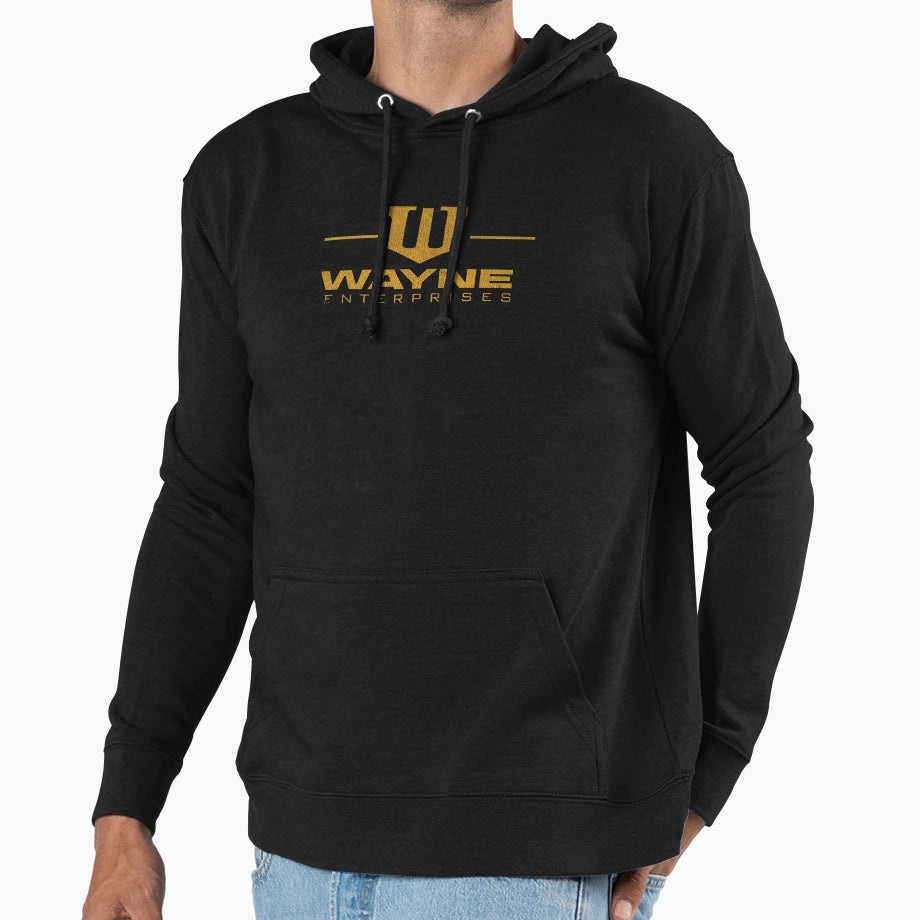 Wayne Enterprises Yellow Distressed Hoodie - Minimalist Print for Adults - T-Shirt, Sweatshirt, Hoodie