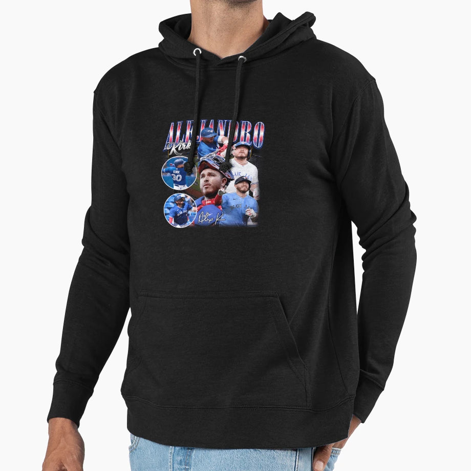 Alejandro Kirk Signature Bootleg Hoodie - Novelty Apparel Unisex - T-Shirt, Sweatshirt, Hoodie