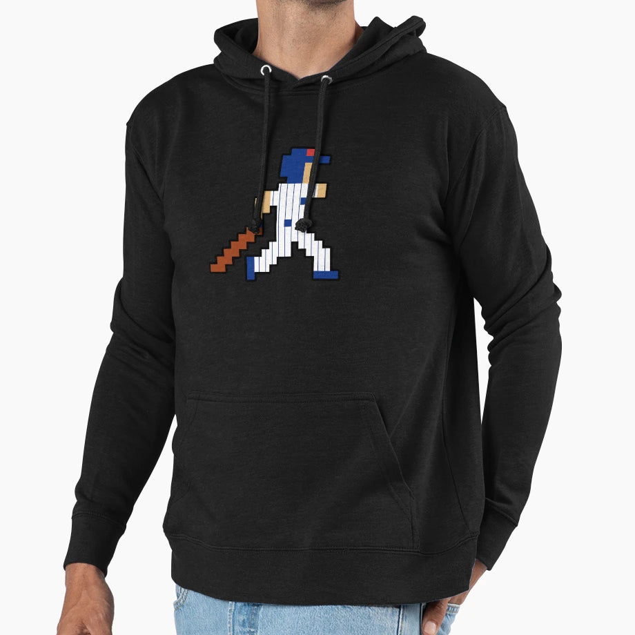 8 Bit Chicago Pixel Baseball Player Hoodie - Streetwear Style for Adults - T-Shirt, Sweatshirt, Hoodie