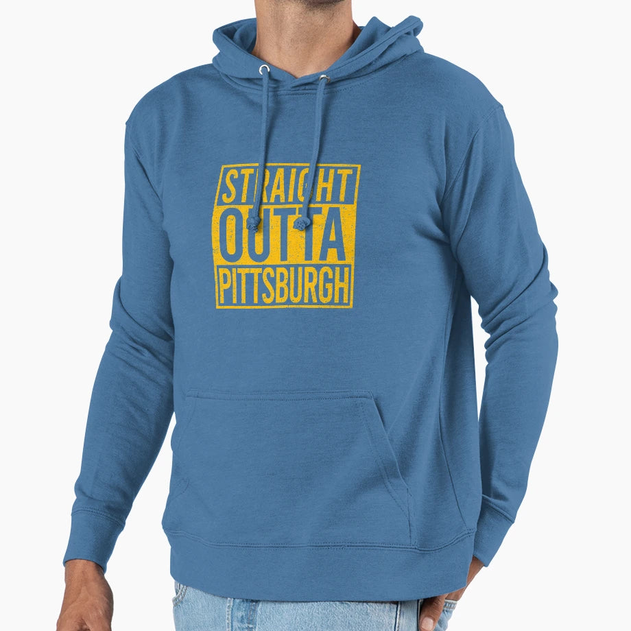 Straight Outta Pittsburgh Steelers Hoodie - Aesthetic Graphic Men Women - T-Shirt, Sweatshirt, Hoodie