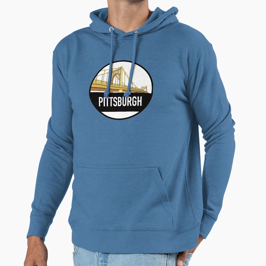 Pittsburgh Bridge Hoodie - Minimalist Print Unisex - T-Shirt, Sweatshirt, Hoodie