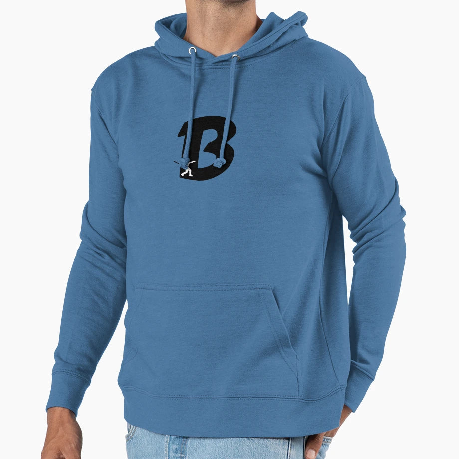 Personalized Baseball Initial B Hoodie - Fun Novelty Design for Adults - T-Shirt, Sweatshirt, Hoodie