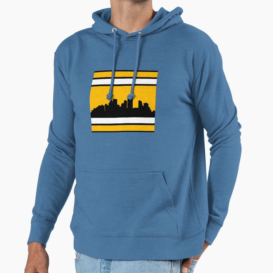 Steelers Home Stripe Hoodie - Novelty Apparel for Adults - T-Shirt, Sweatshirt, Hoodie