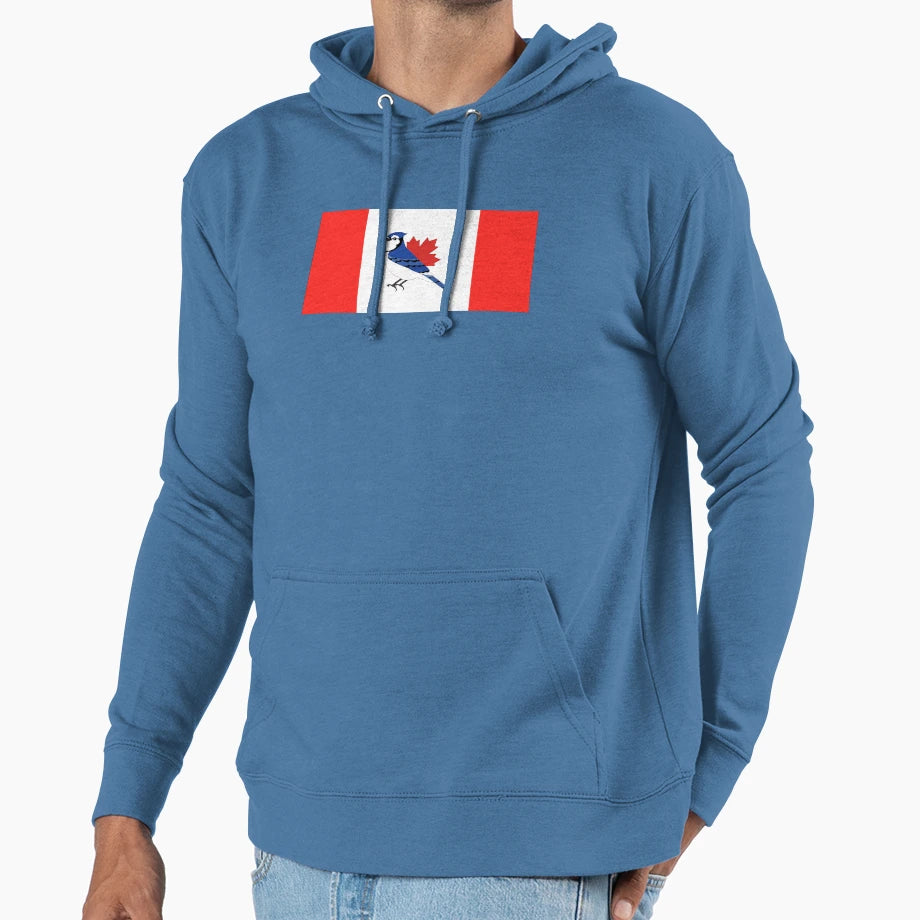 Blue Bird Canada Flag Hoodie - Trendy Graphic Unisex - T-Shirt, Sweatshirt, Hoodie
